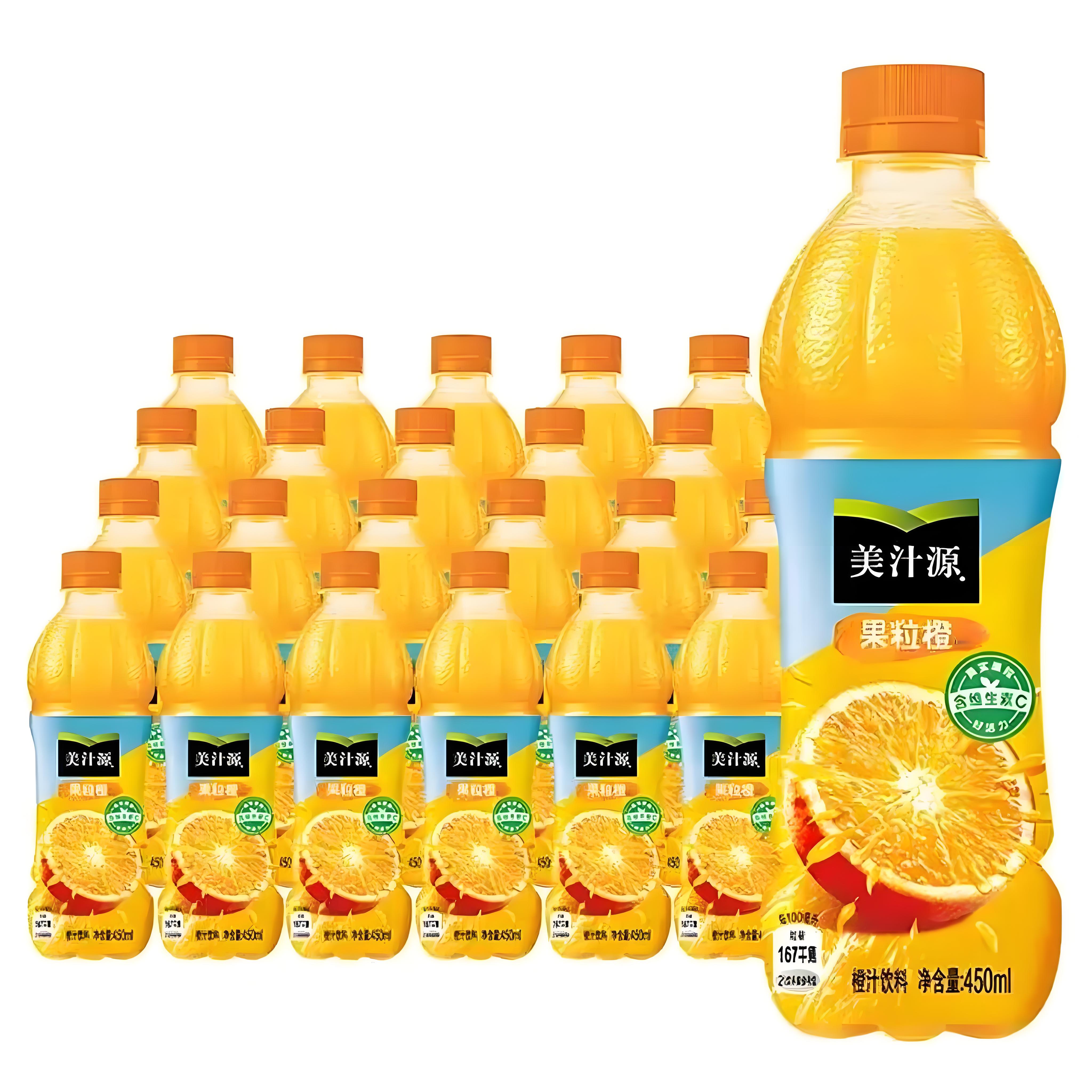 可口可乐 美汁源 果粒橙 450ml*24
