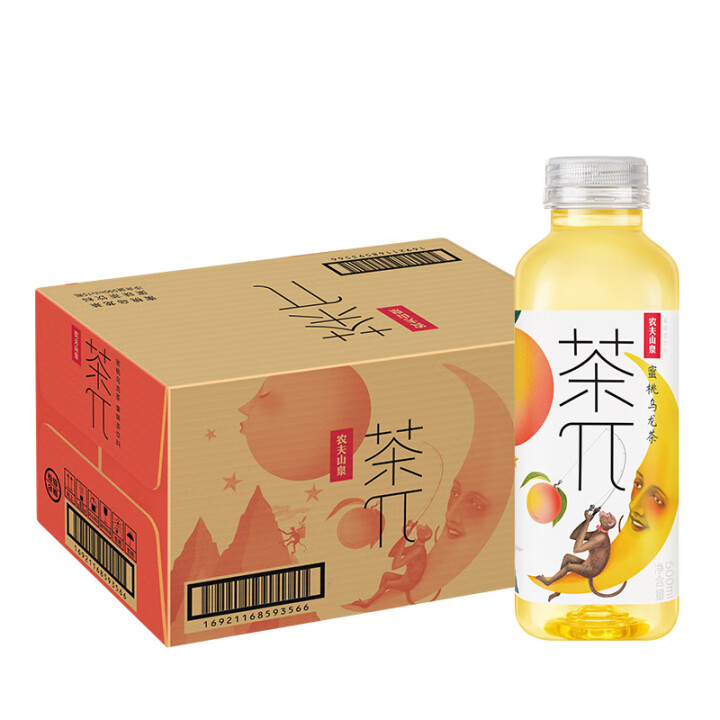 农夫山泉 茶π（茶派）茶饮料  蜜桃乌龙茶 500ml*15瓶