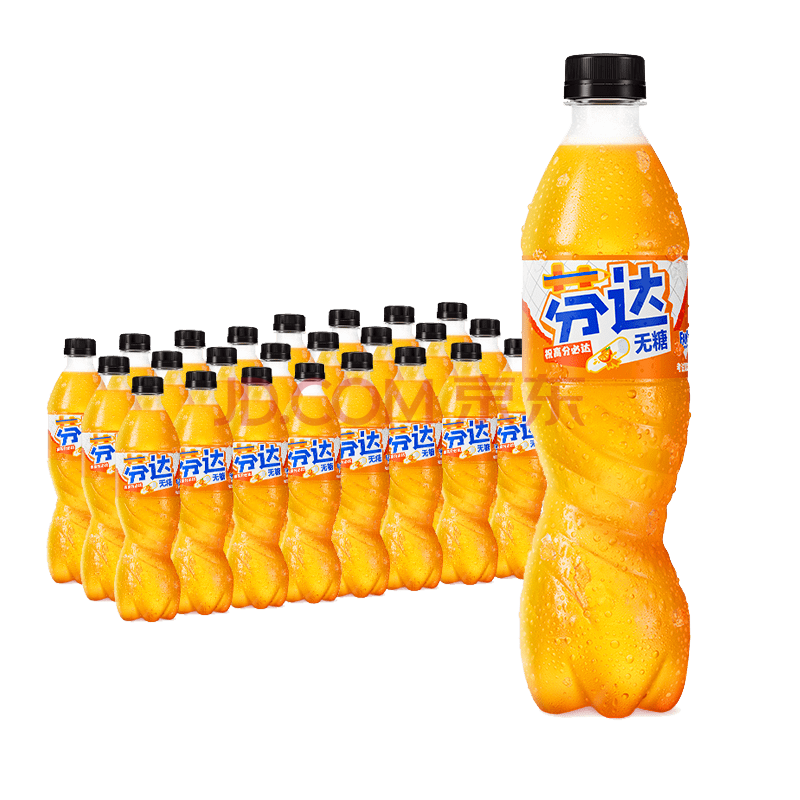 可口可乐 芬达 橙味汽水碳酸饮料 500ml*24瓶